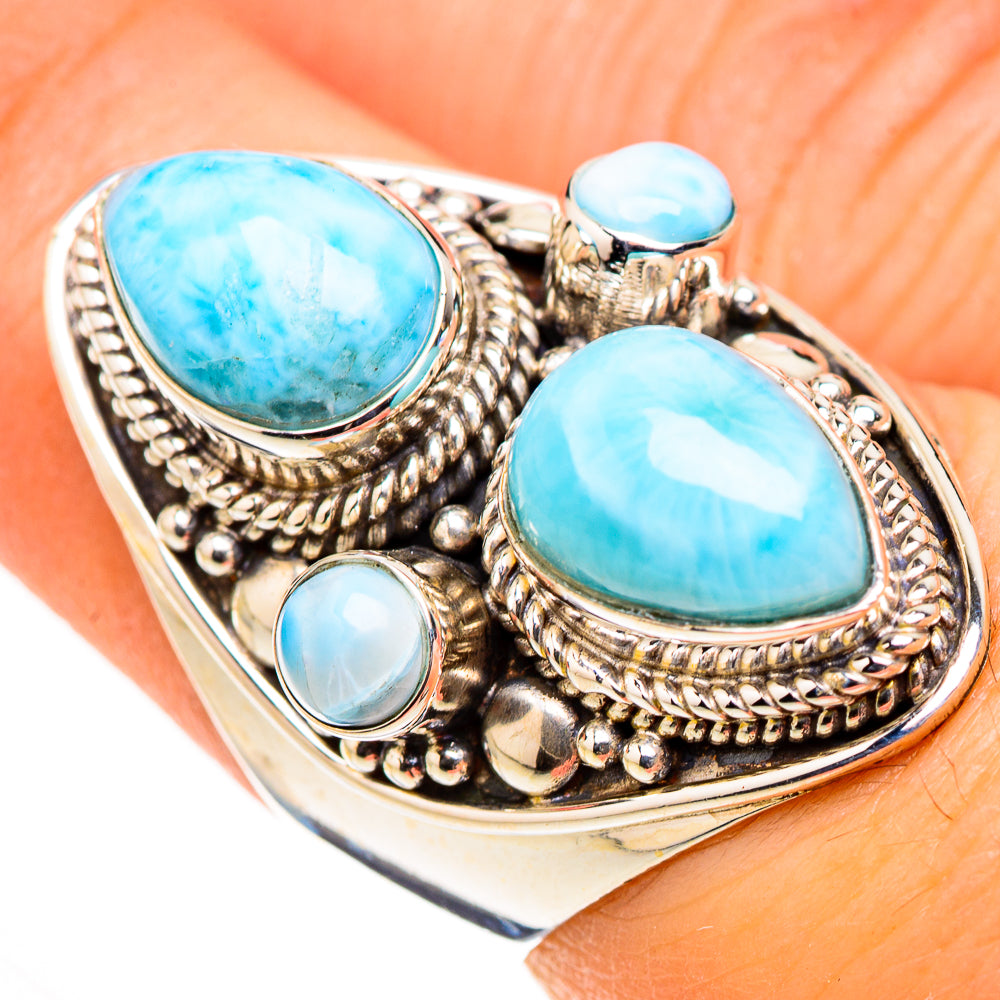 Larimar Rings handcrafted by Anasilvercos - RING126279