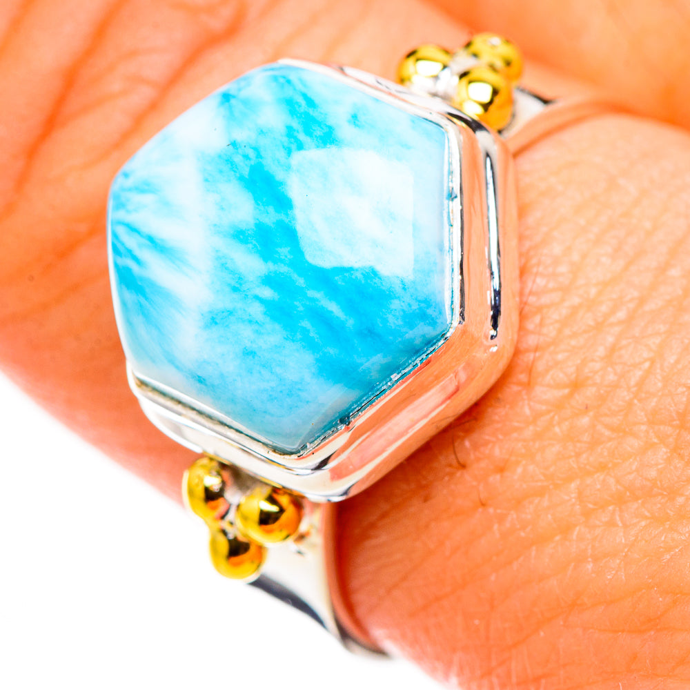Larimar Rings handcrafted by Anasilvercos - RING126286