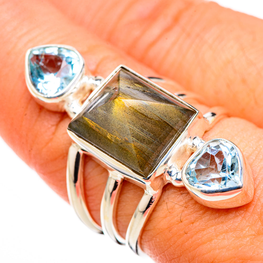 Labradorite Rings handcrafted by Anasilvercos - RING126289