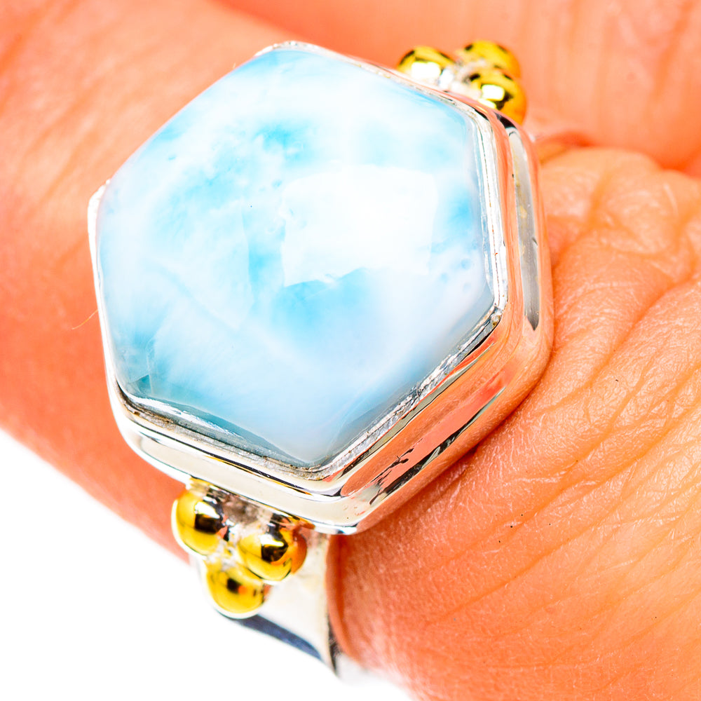 Larimar Rings handcrafted by Anasilvercos - RING126297