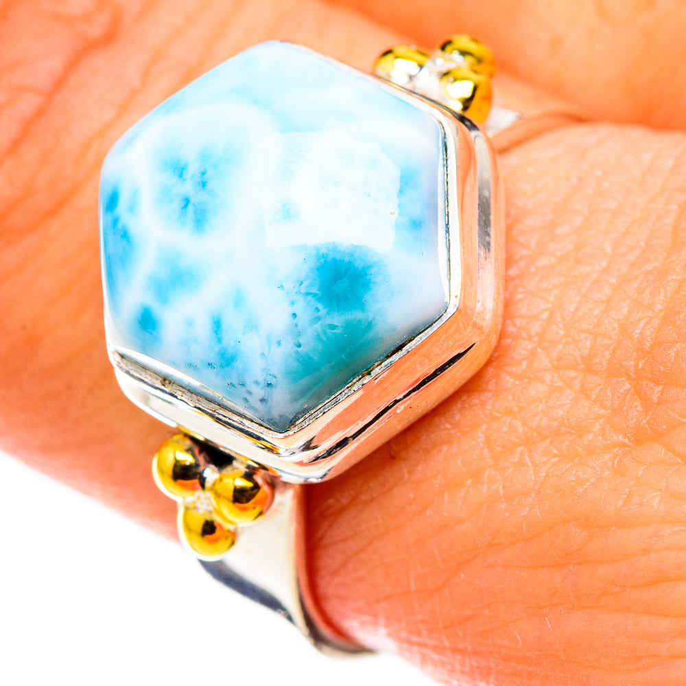 Larimar Rings handcrafted by Anasilvercos - RING126309