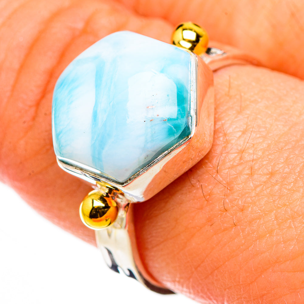 Larimar Rings handcrafted by Anasilvercos - RING126311