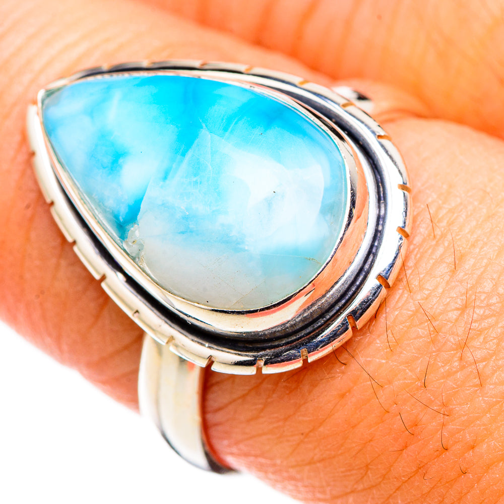 Larimar Rings handcrafted by Anasilvercos - RING126315