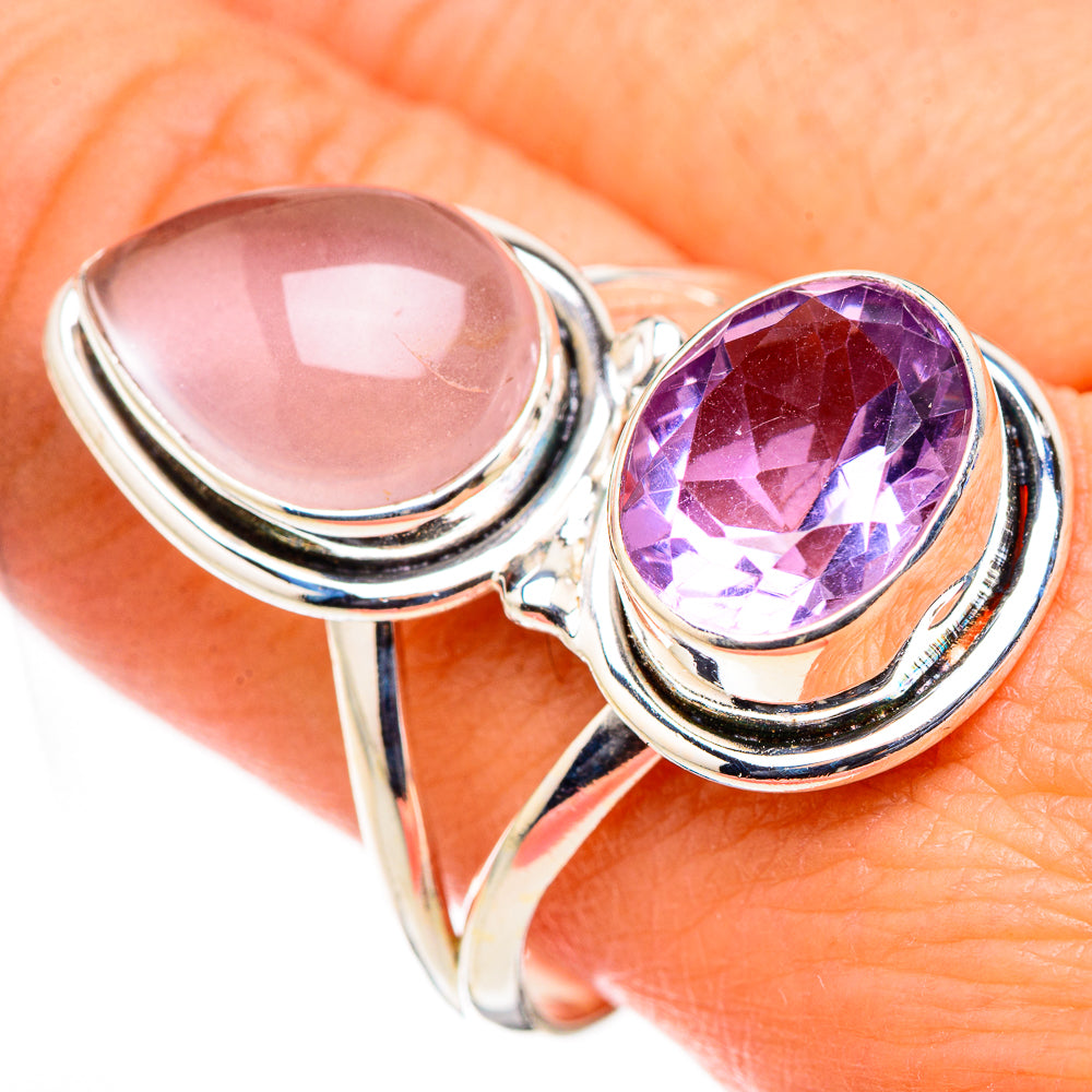Rose Quartz Rings handcrafted by Anasilvercos - RING126318