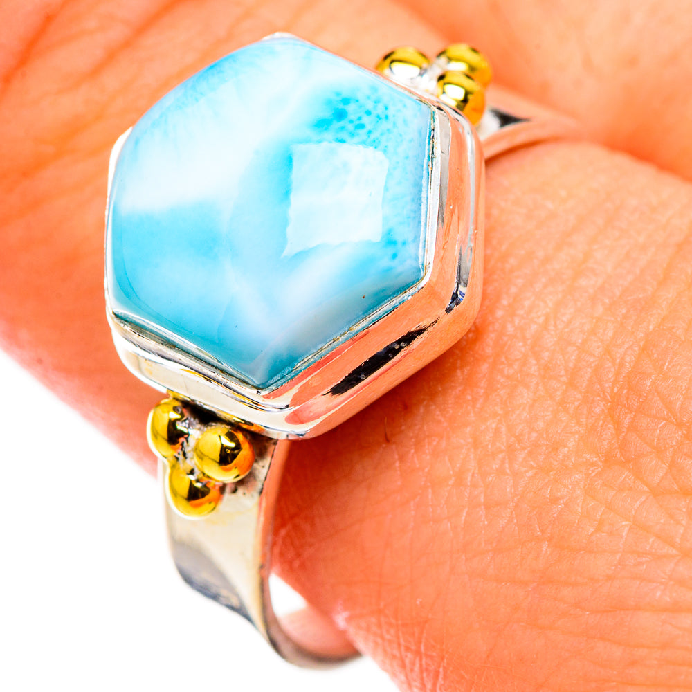 Larimar Rings handcrafted by Anasilvercos - RING126322