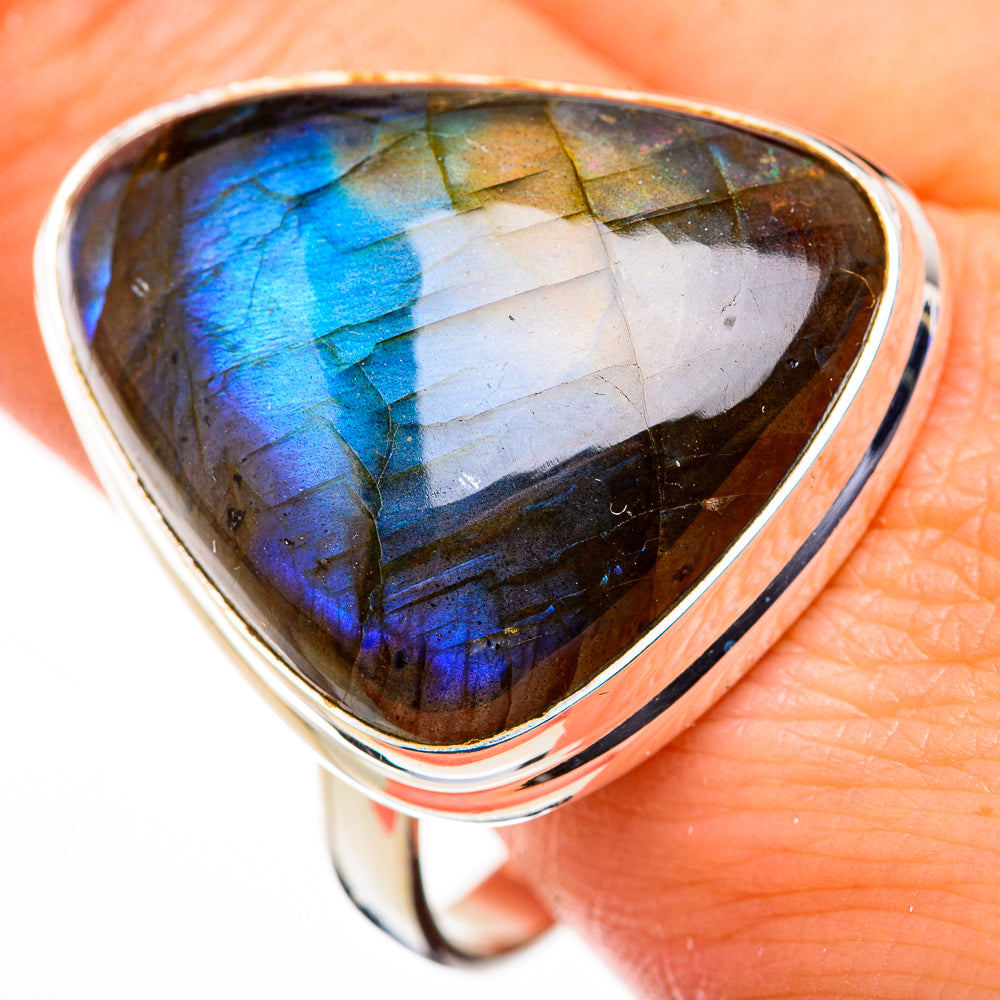 Labradorite Rings handcrafted by Anasilvercos - RING126325