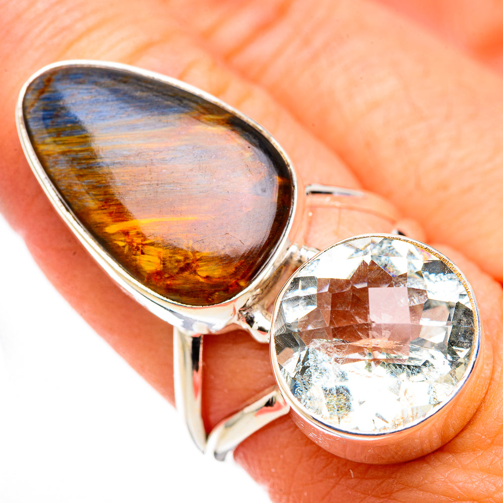 Golden Pietersite Rings handcrafted by Anasilvercos - RING126338