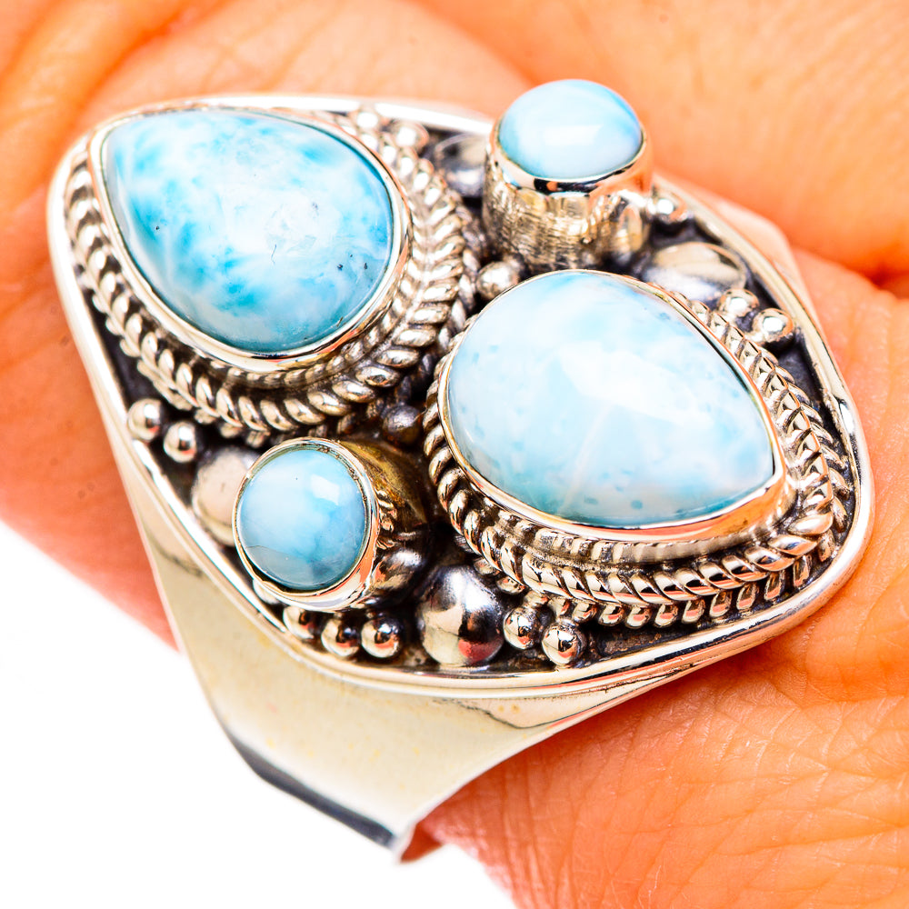 Larimar Rings handcrafted by Anasilvercos - RING126381