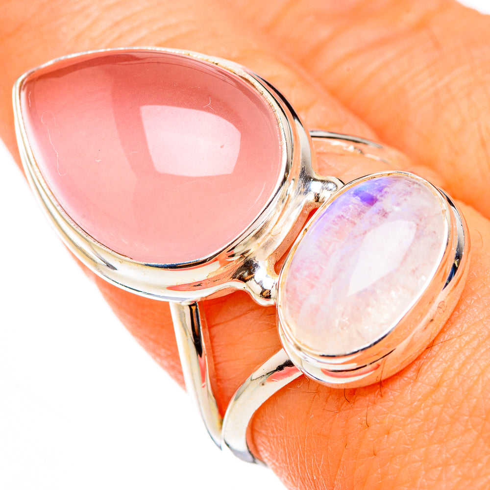 Rose Quartz Rings handcrafted by Anasilvercos - RING126387