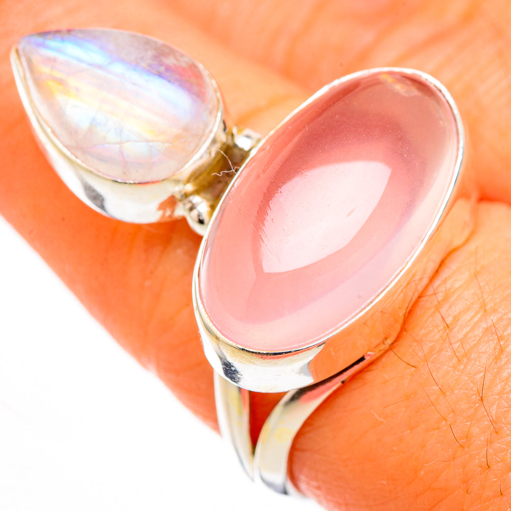 Rose Quartz Rings handcrafted by Anasilvercos - RING126388
