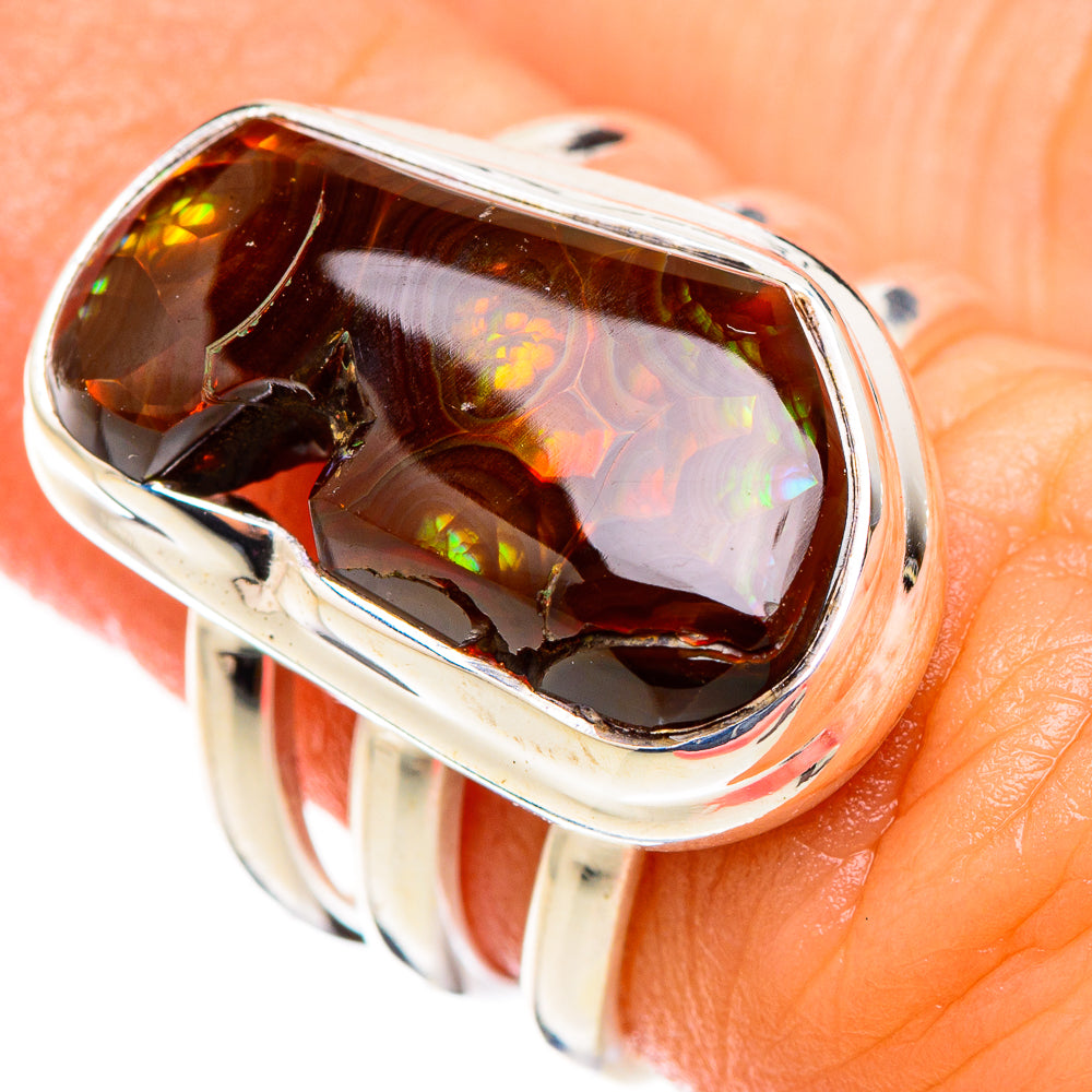 Mexican Fire Agate Rings handcrafted by Anasilvercos - RING126407
