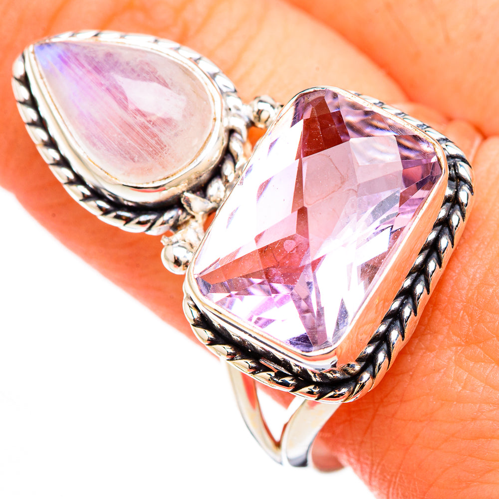 Pink Amethyst Rings handcrafted by Anasilvercos - RING126410
