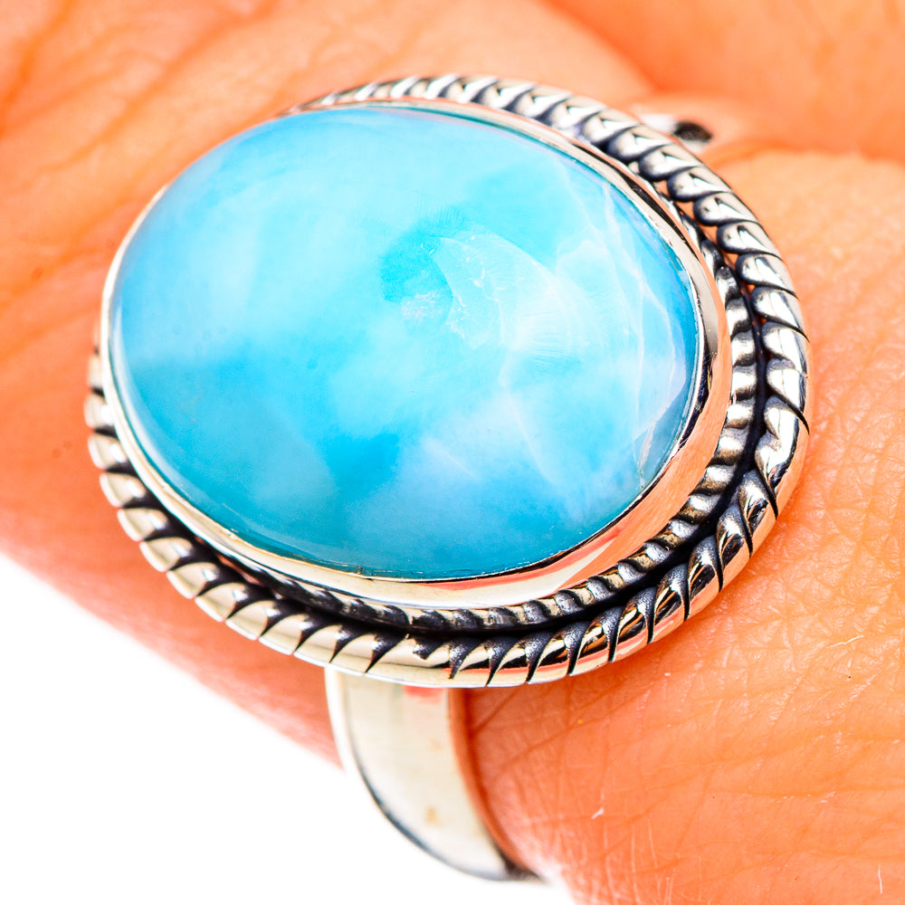Larimar Rings handcrafted by Anasilvercos - RING126424