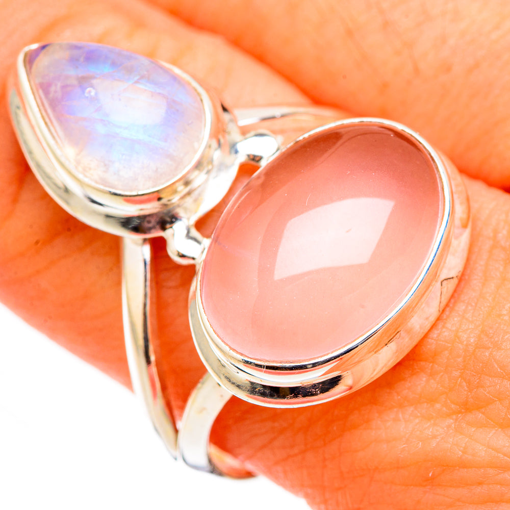 Rose Quartz Rings handcrafted by Anasilvercos - RING126430