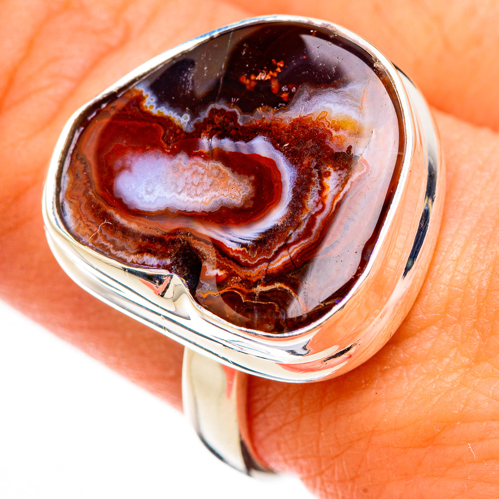 Mexican Fire Agate Rings handcrafted by Anasilvercos - RING126476