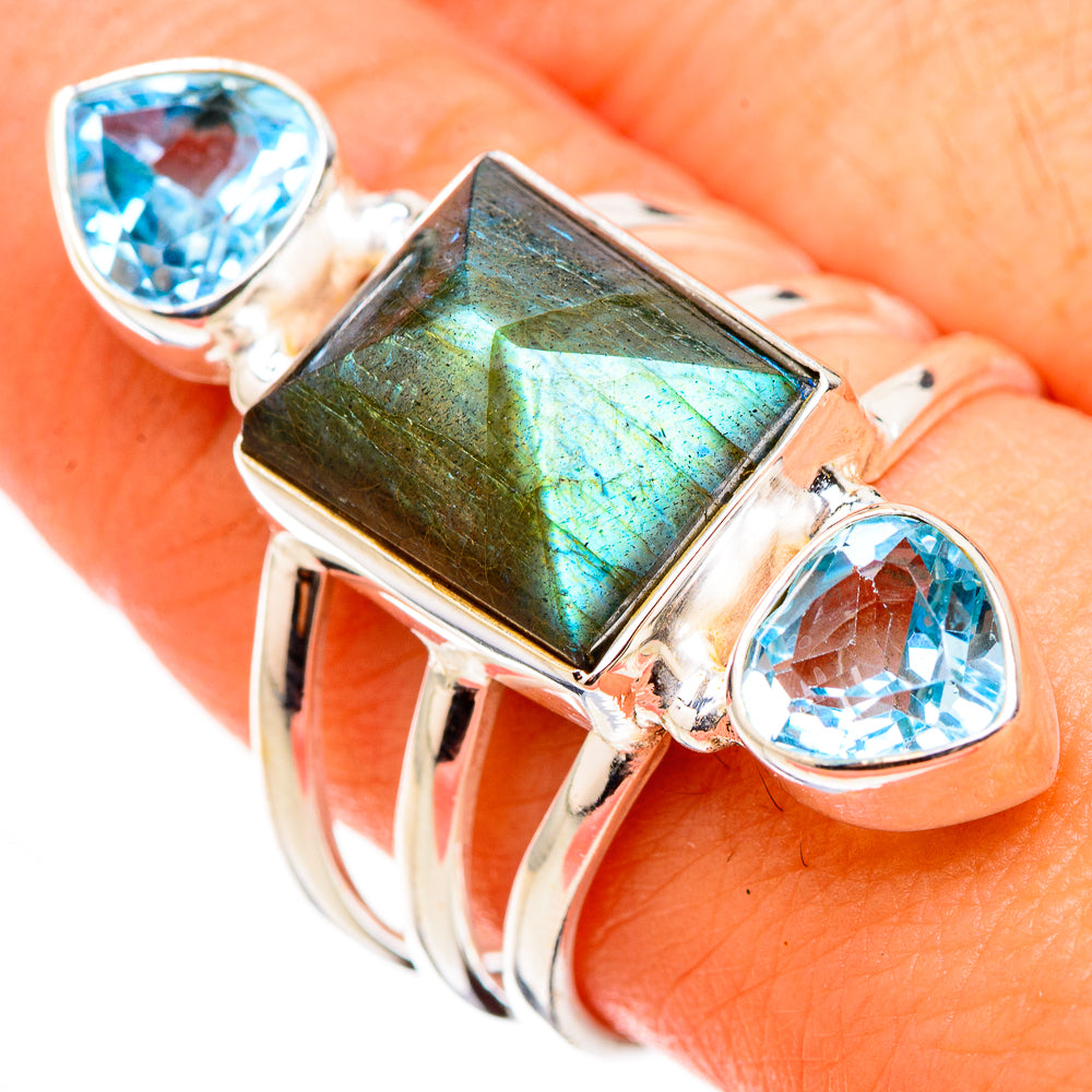 Labradorite Rings handcrafted by Anasilvercos - RING126491