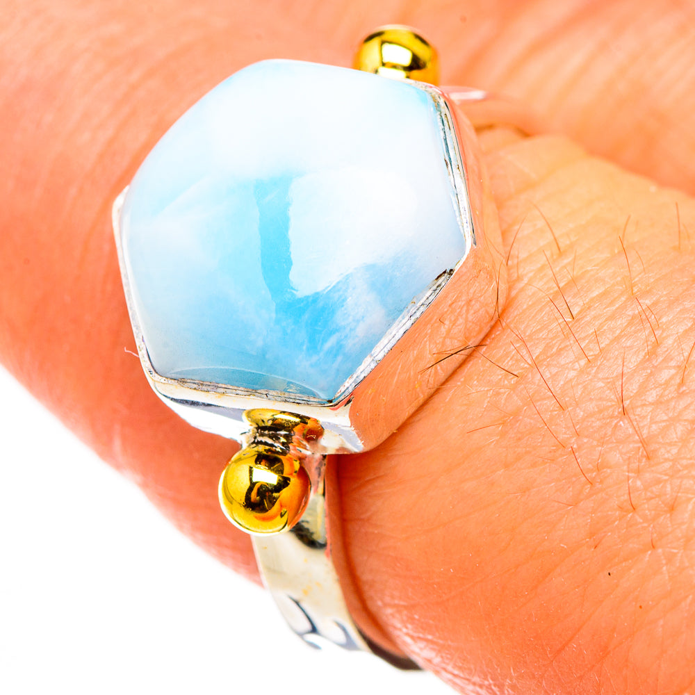 Larimar Rings handcrafted by Anasilvercos - RING126493