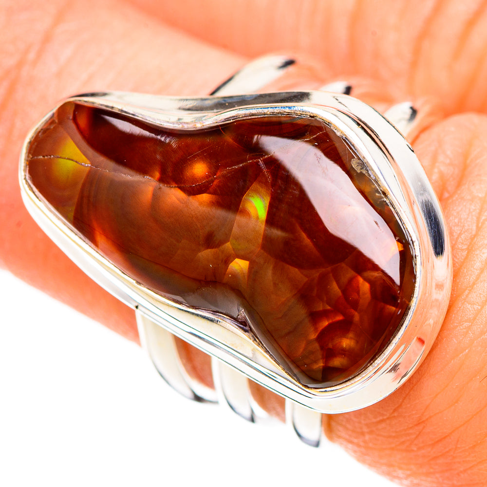 Mexican Fire Agate Rings handcrafted by Anasilvercos - RING126495