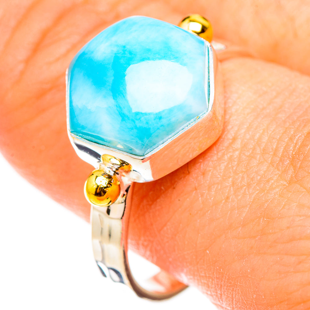 Larimar Rings handcrafted by Anasilvercos - RING126505