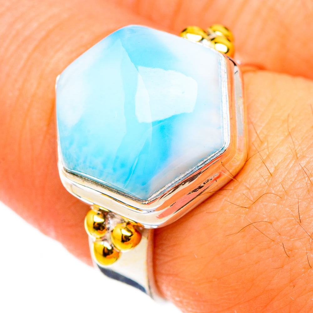 Larimar Rings handcrafted by Anasilvercos - RING126509