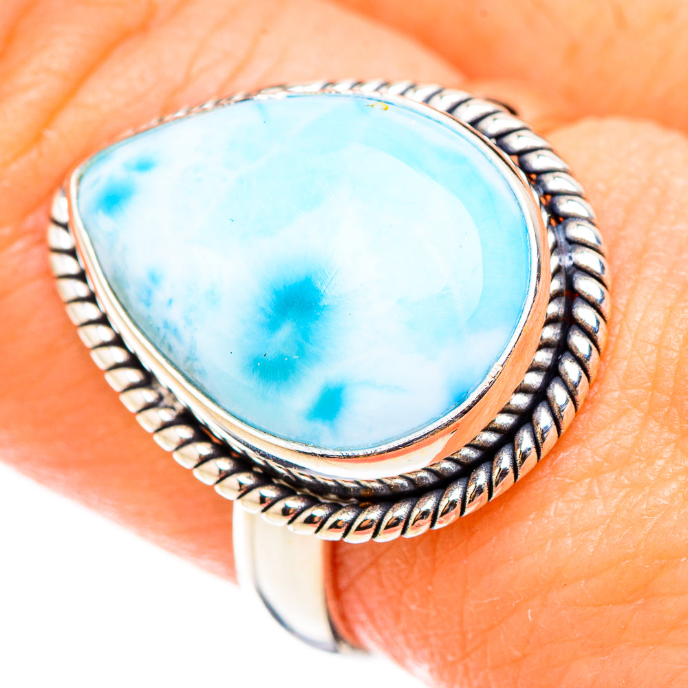 Larimar Rings handcrafted by Anasilvercos - RING126513
