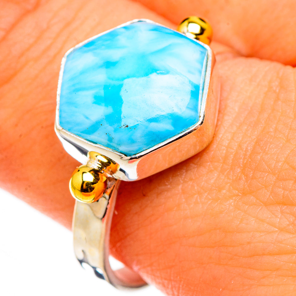 Larimar Rings handcrafted by Anasilvercos - RING126554