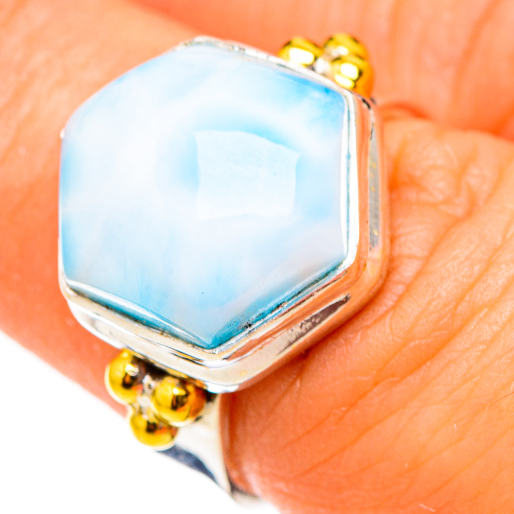 Larimar Rings handcrafted by Anasilvercos - RING126557