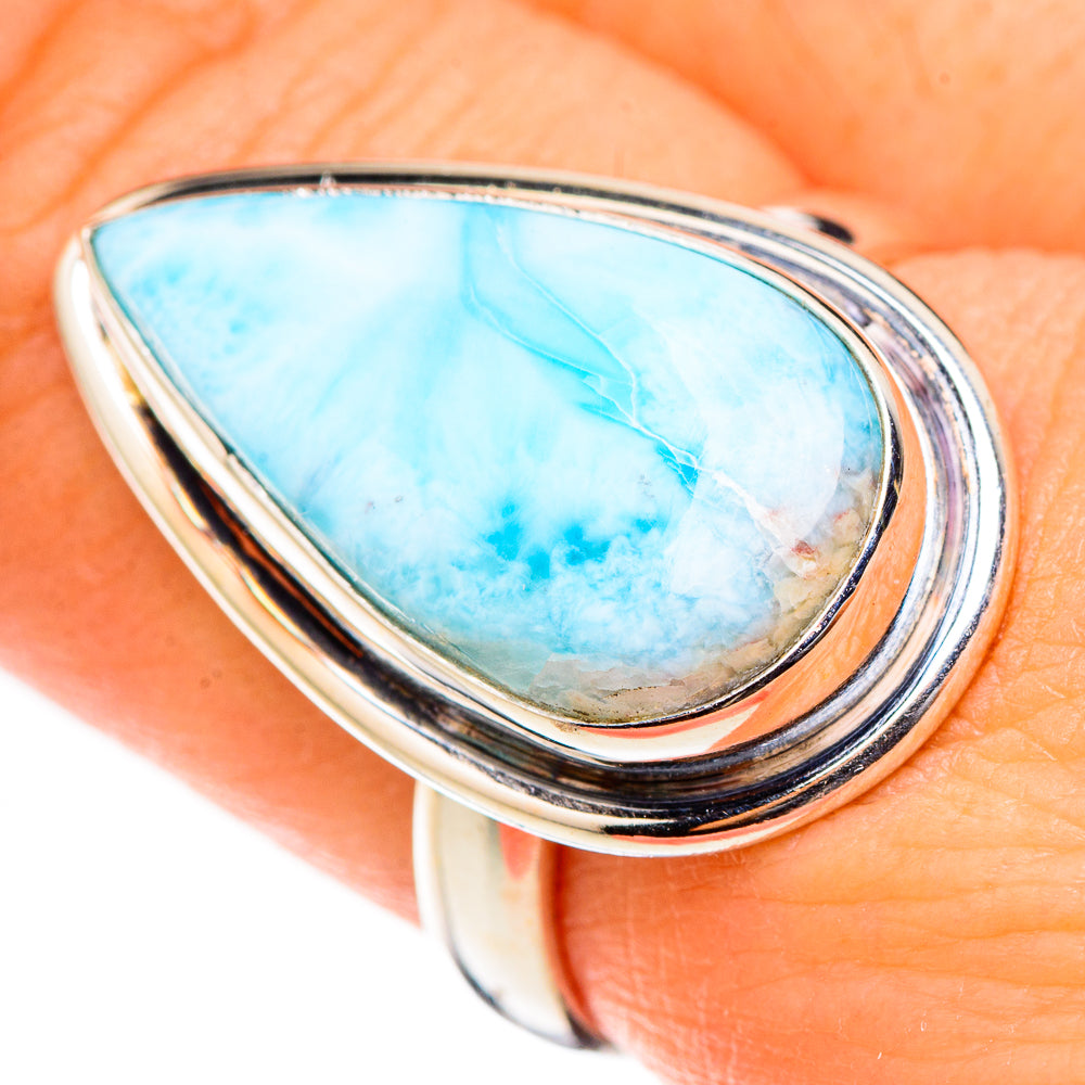Larimar Rings handcrafted by Anasilvercos - RING126558
