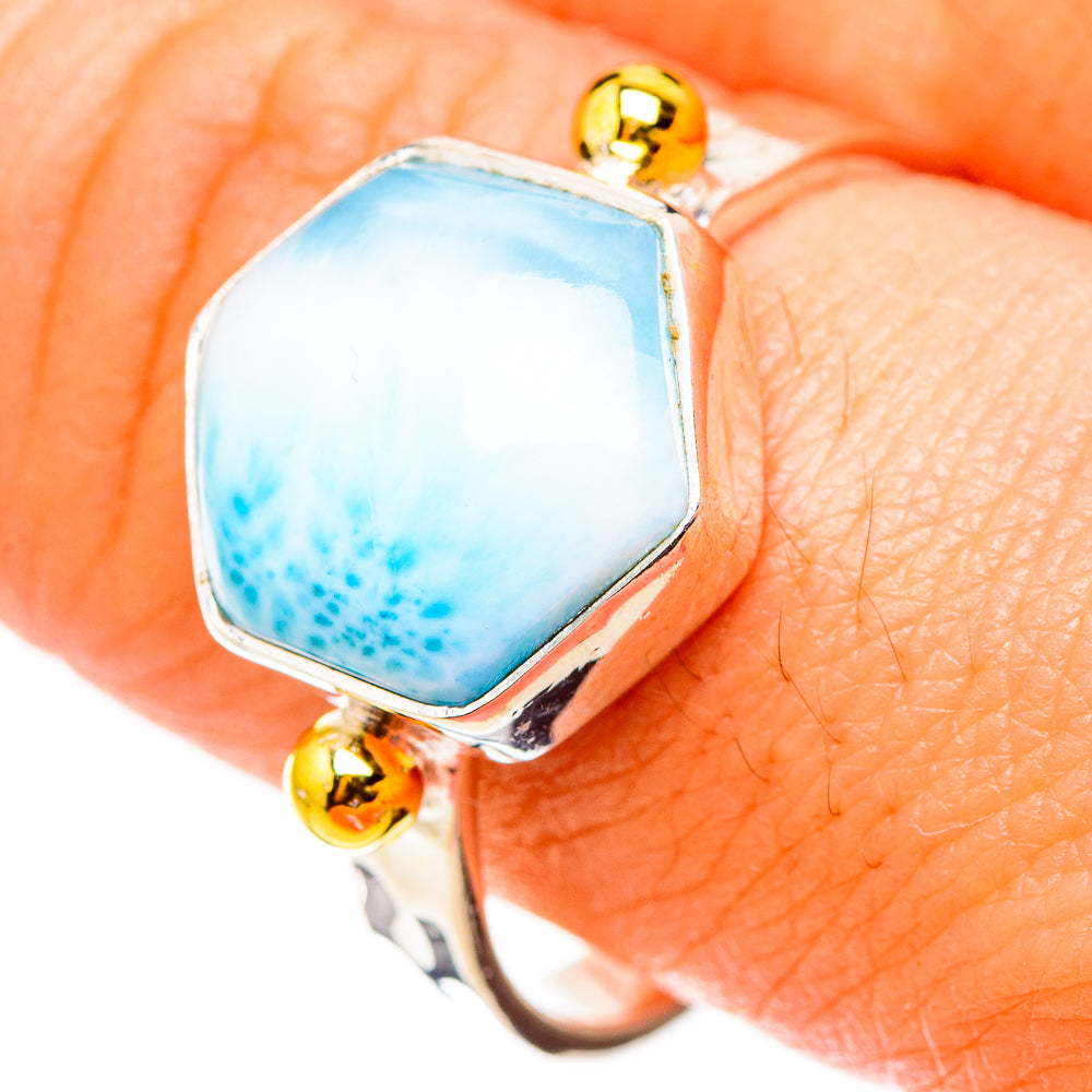 Larimar Rings handcrafted by Anasilvercos - RING126562