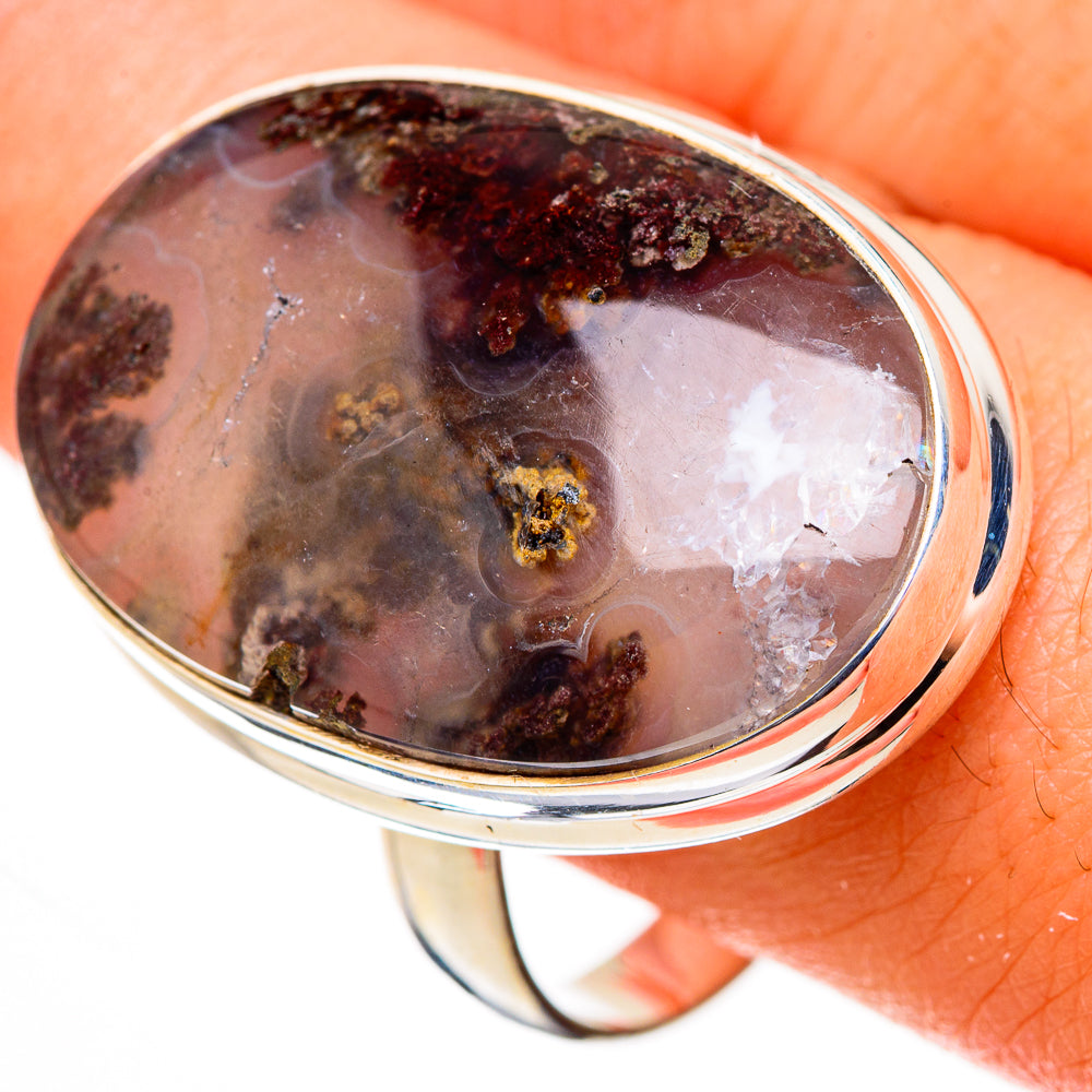 Indonesian Plume Agate Rings handcrafted by Anasilvercos - RING126614