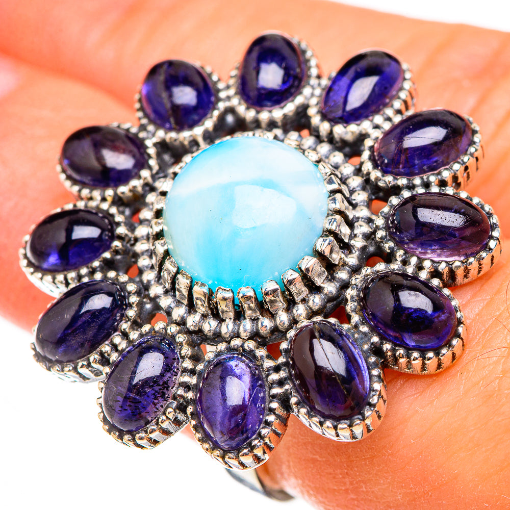 Larimar Rings handcrafted by Anasilvercos - RING126645