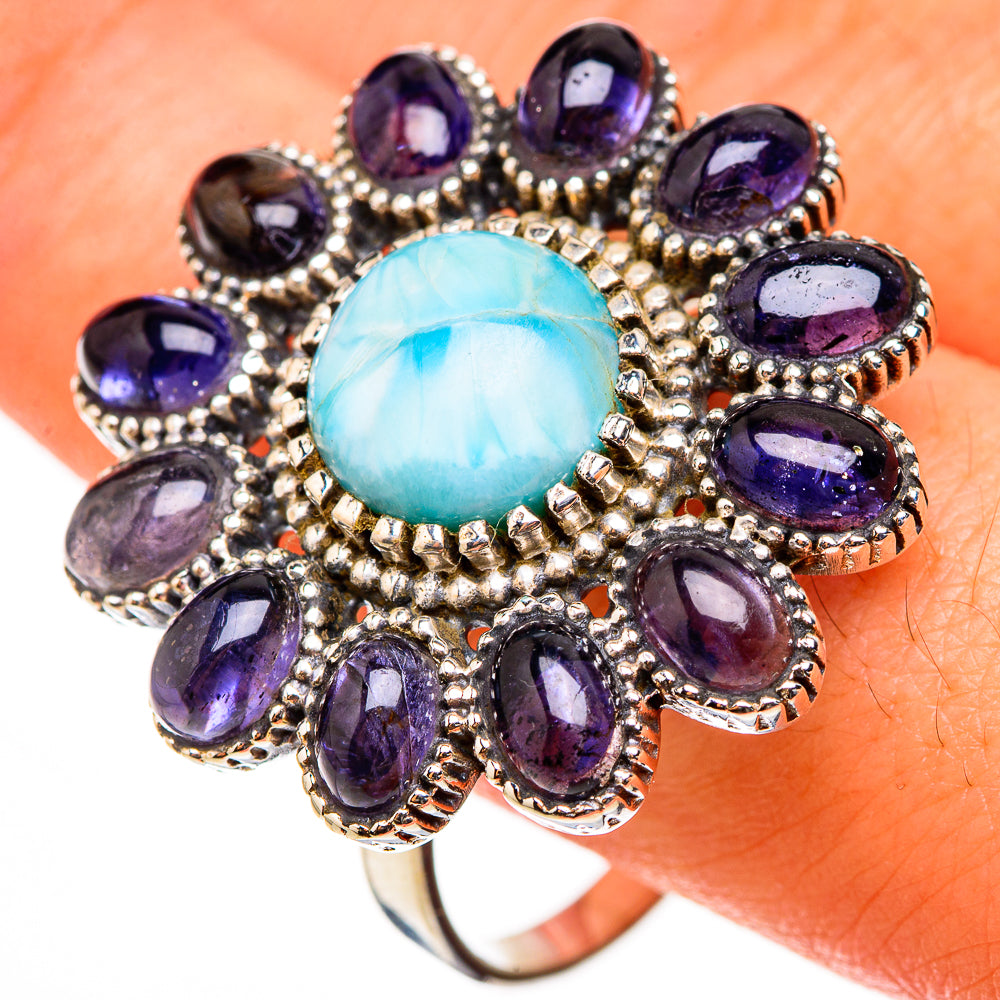 Larimar Rings handcrafted by Anasilvercos - RING126649
