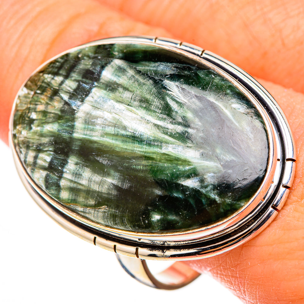 Seraphinite Rings handcrafted by Anasilvercos - RING126657