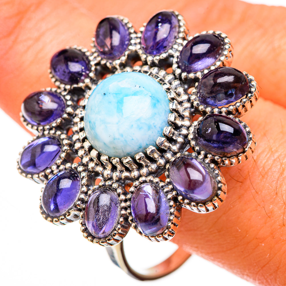 Larimar Rings handcrafted by Anasilvercos - RING126669