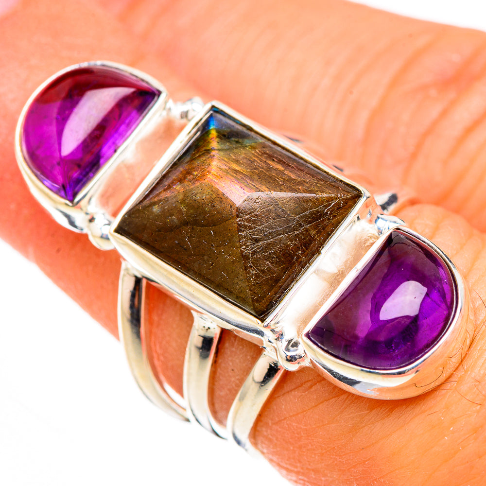 Labradorite Rings handcrafted by Anasilvercos - RING126673