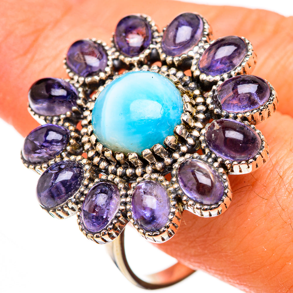 Larimar Rings handcrafted by Anasilvercos - RING126681