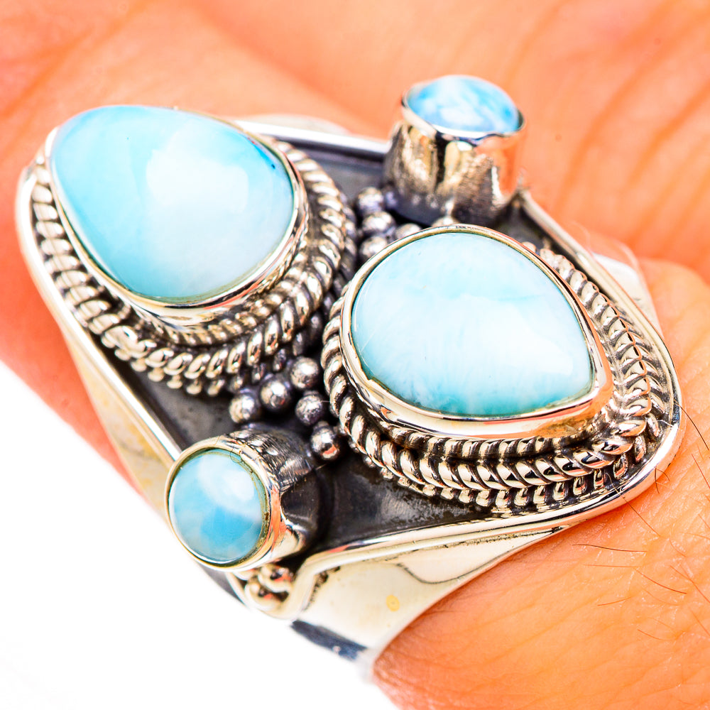 Larimar Rings handcrafted by Anasilvercos - RING126687