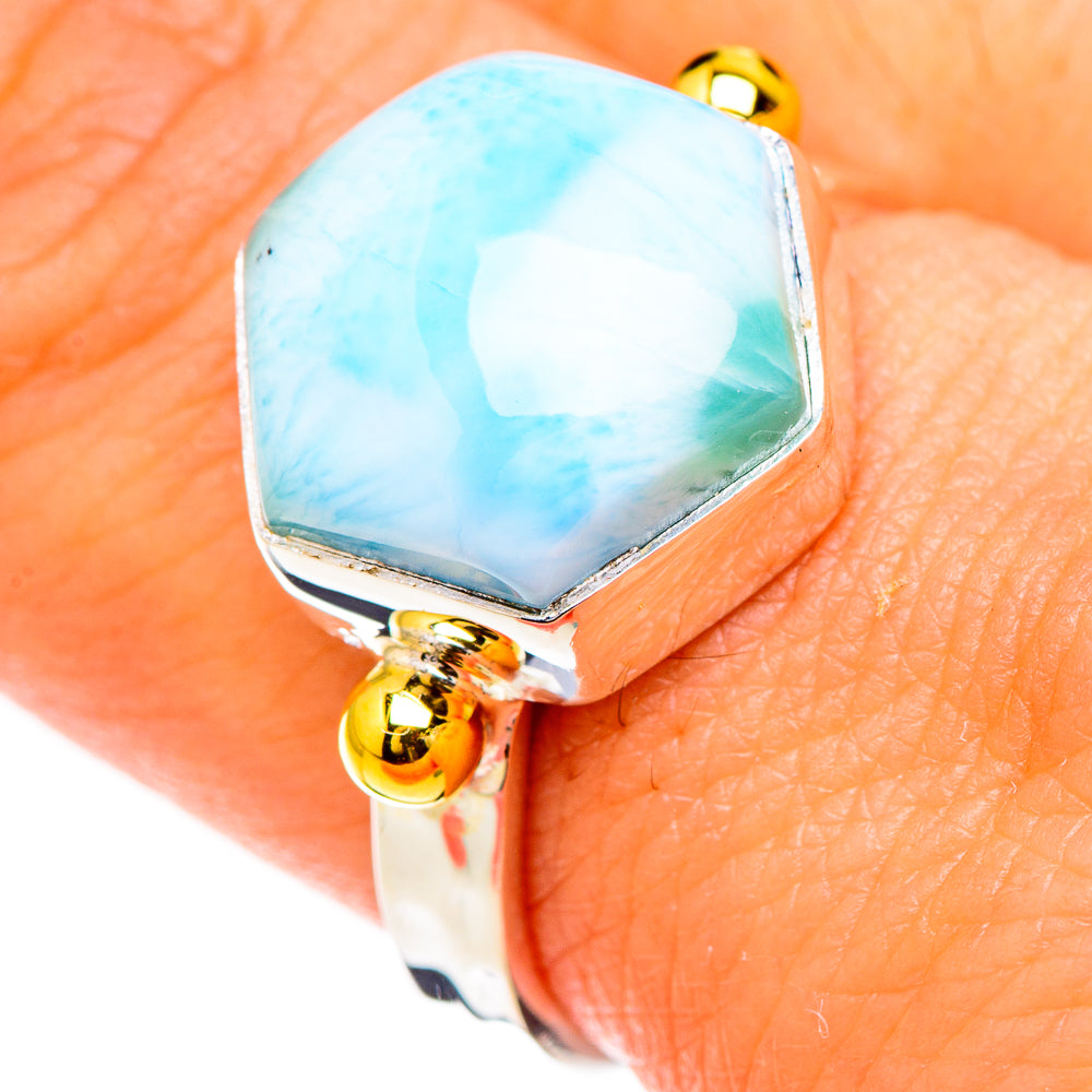 Larimar Rings handcrafted by Anasilvercos - RING126691