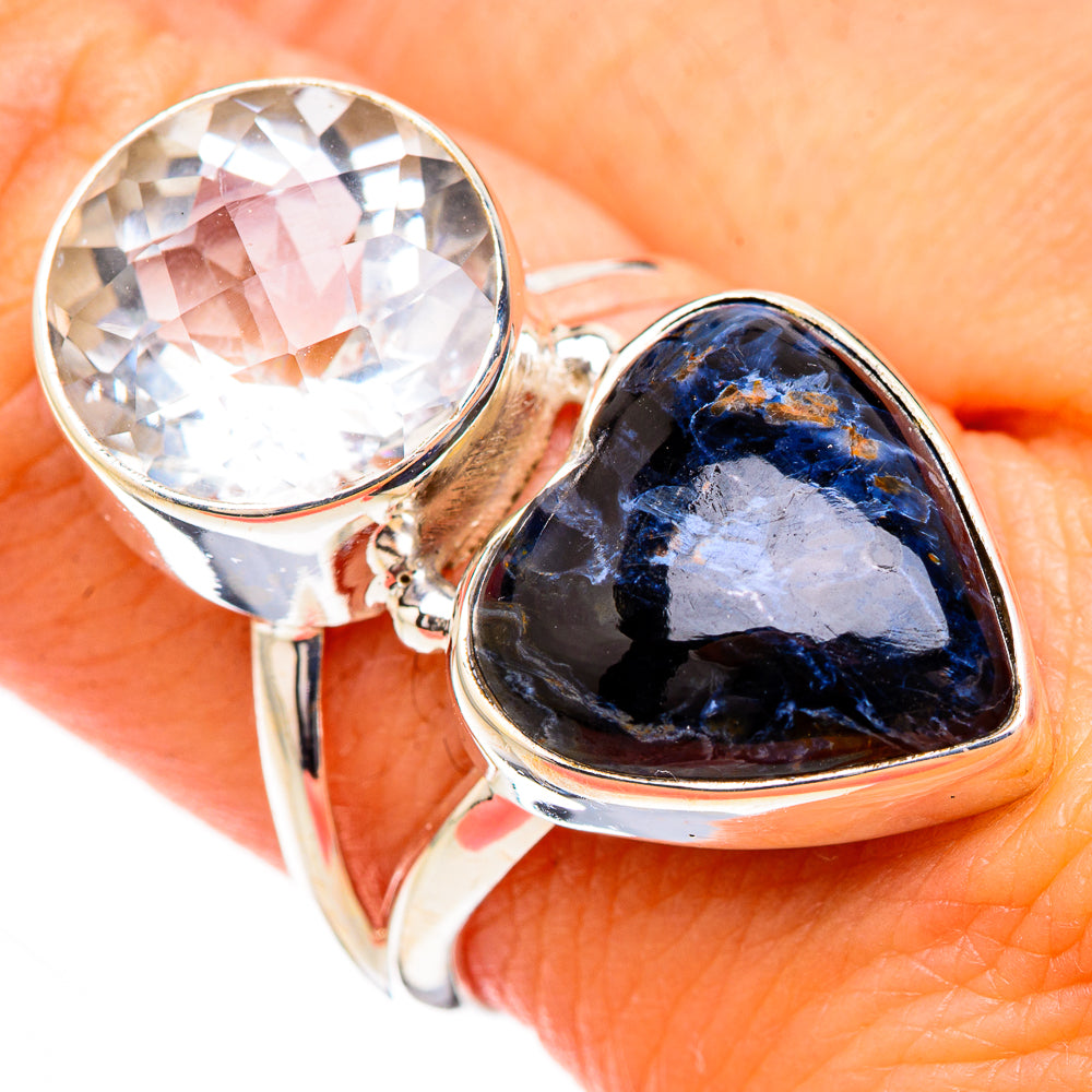 Pietersite, White Quartz Rings handcrafted by Anasilvercos - RING126696