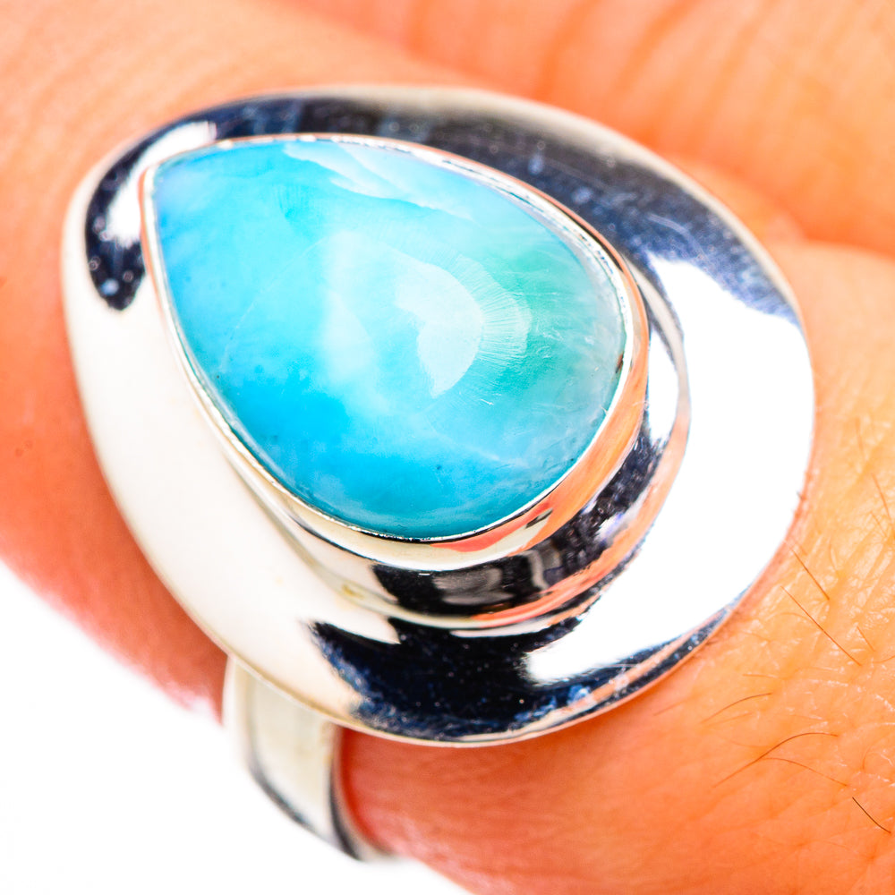 Larimar Rings handcrafted by Anasilvercos - RING126707