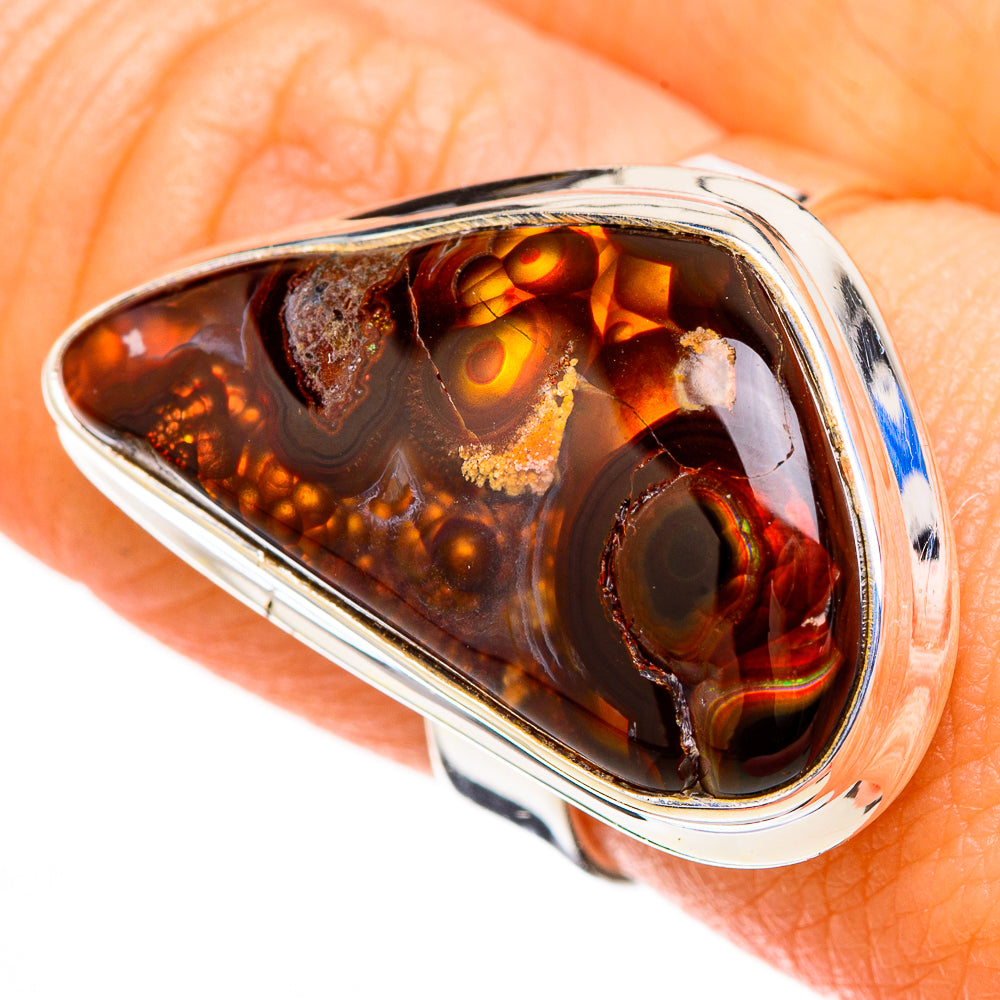 Mexican Fire Agate Rings handcrafted by Anasilvercos - RING126713