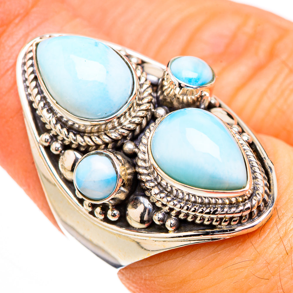 Larimar Rings handcrafted by Anasilvercos - RING126723