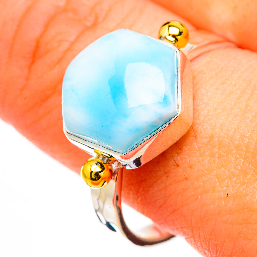 Larimar Rings handcrafted by Anasilvercos - RING126728