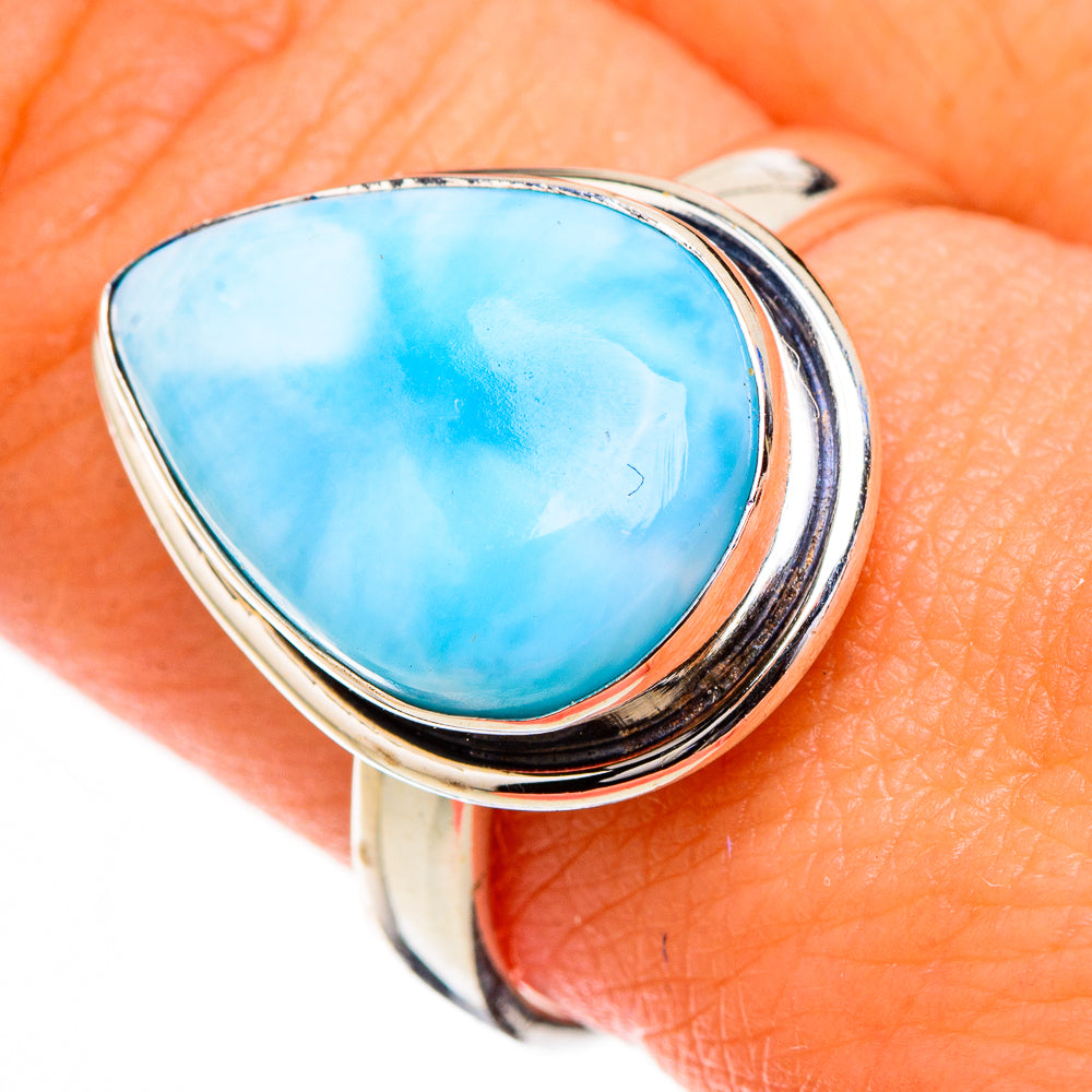 Larimar Rings handcrafted by Anasilvercos - RING126740