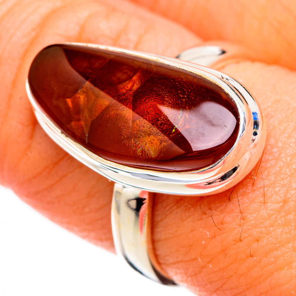 Mexican Fire Agate Rings handcrafted by Anasilvercos - RING126747