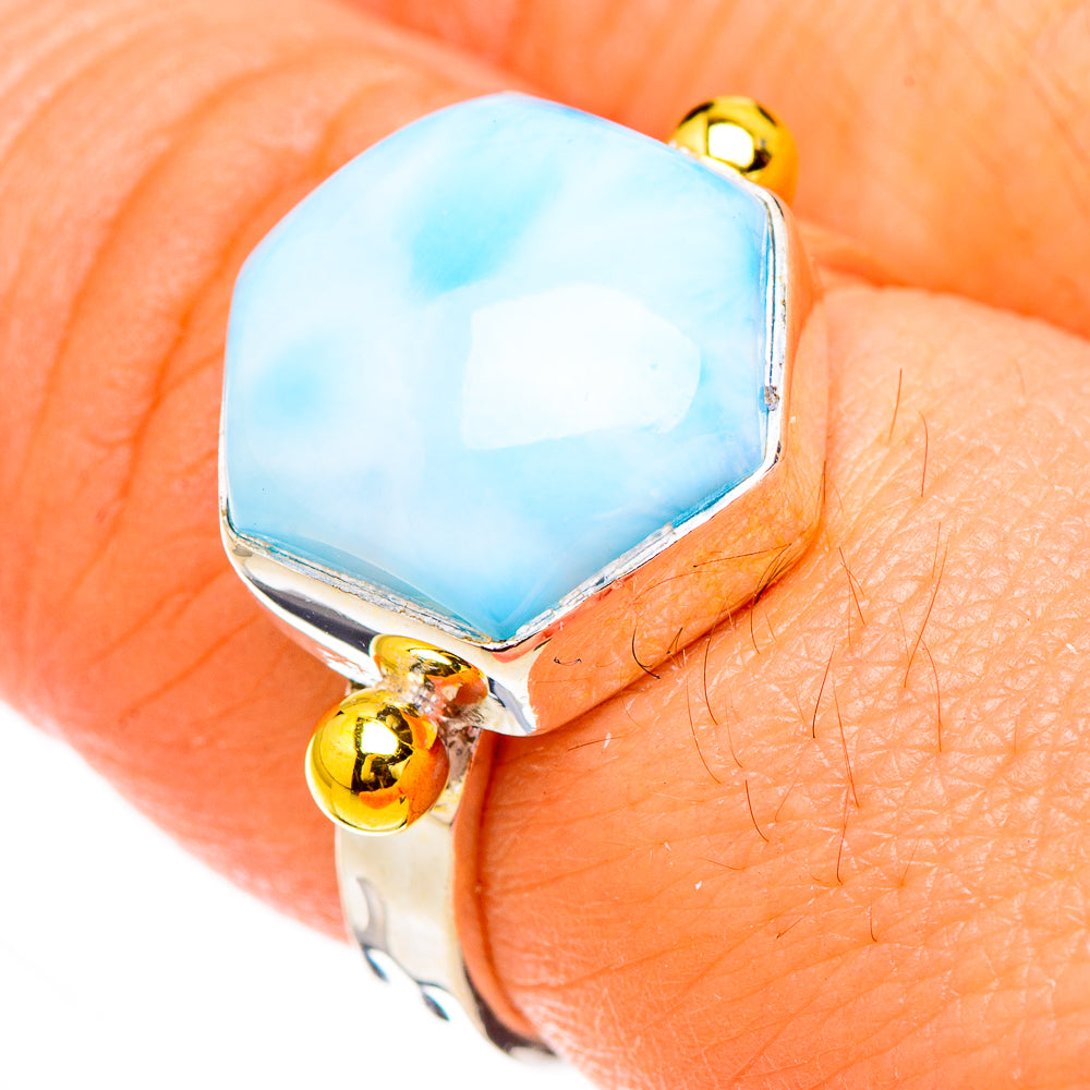 Larimar Rings handcrafted by Anasilvercos - RING126763