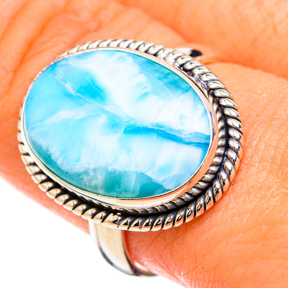 Larimar Rings handcrafted by Anasilvercos - RING126791