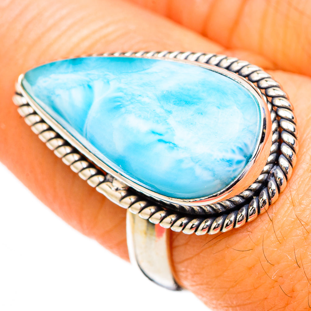 Larimar Rings handcrafted by Anasilvercos - RING126805