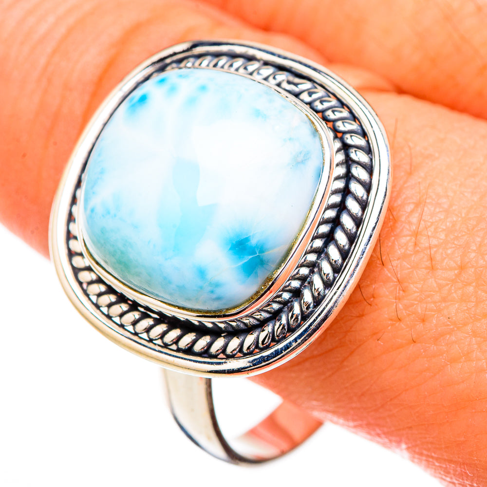 Larimar Rings handcrafted by Anasilvercos - RING126824