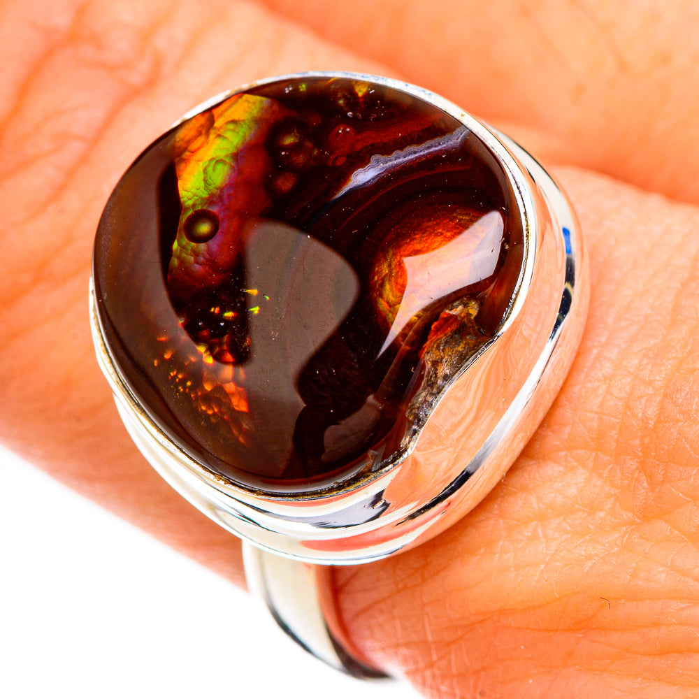 Mexican Fire Agate Rings handcrafted by Anasilvercos - RING126827